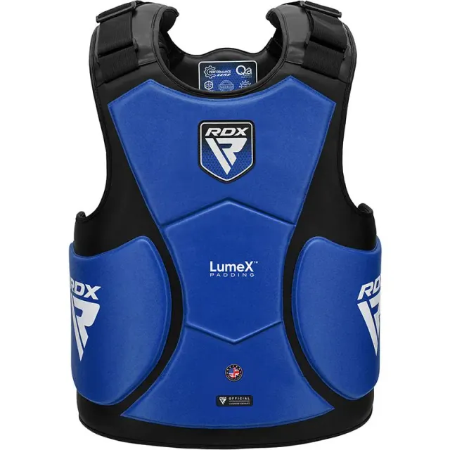 RDX Apex Corpetto Boxe Coach Pelle Rossa Blu