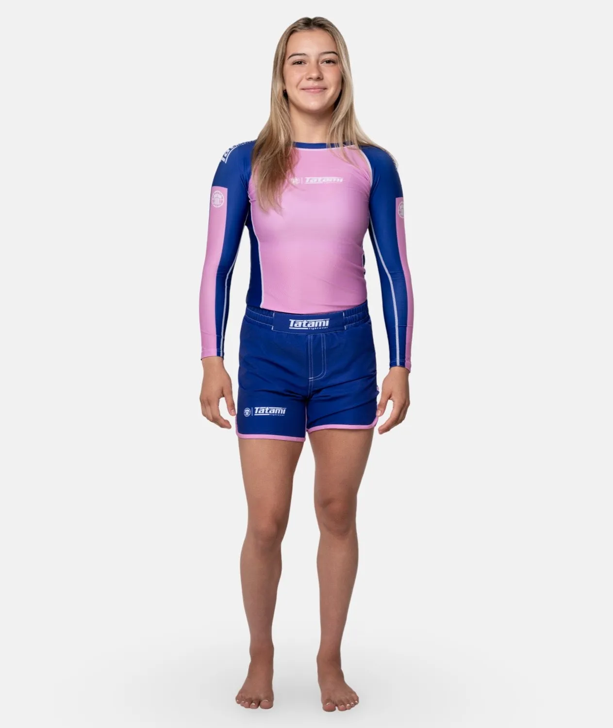 Tatami Contrast shorts grappling donna blu e rosa