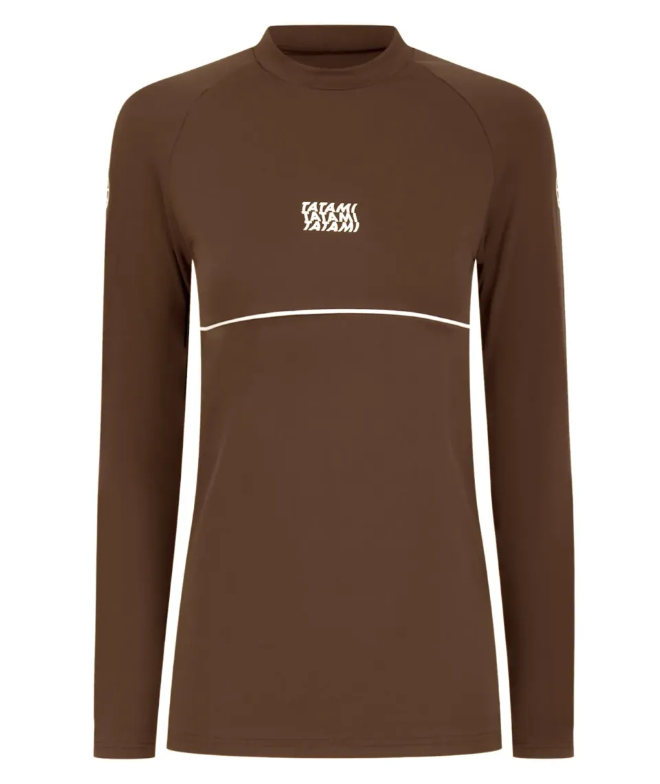 Tatami Ladies Contour Long Sleeve Rash Guard marrone