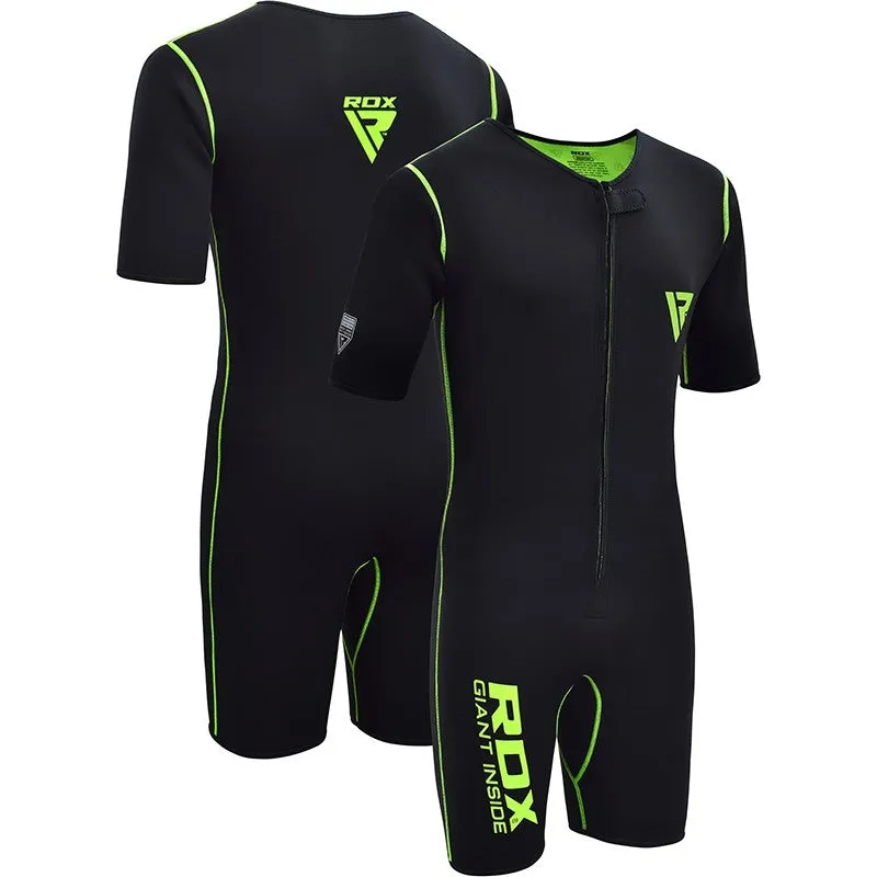 RDX 1G Tuta Sauna Neoprene Verde a Compressione