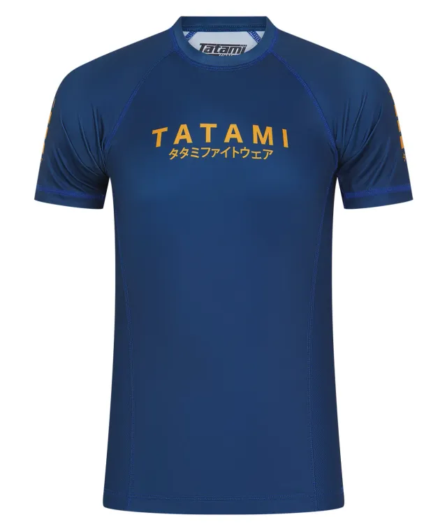 Tatami Katakana V2 rash guard blu manica corta