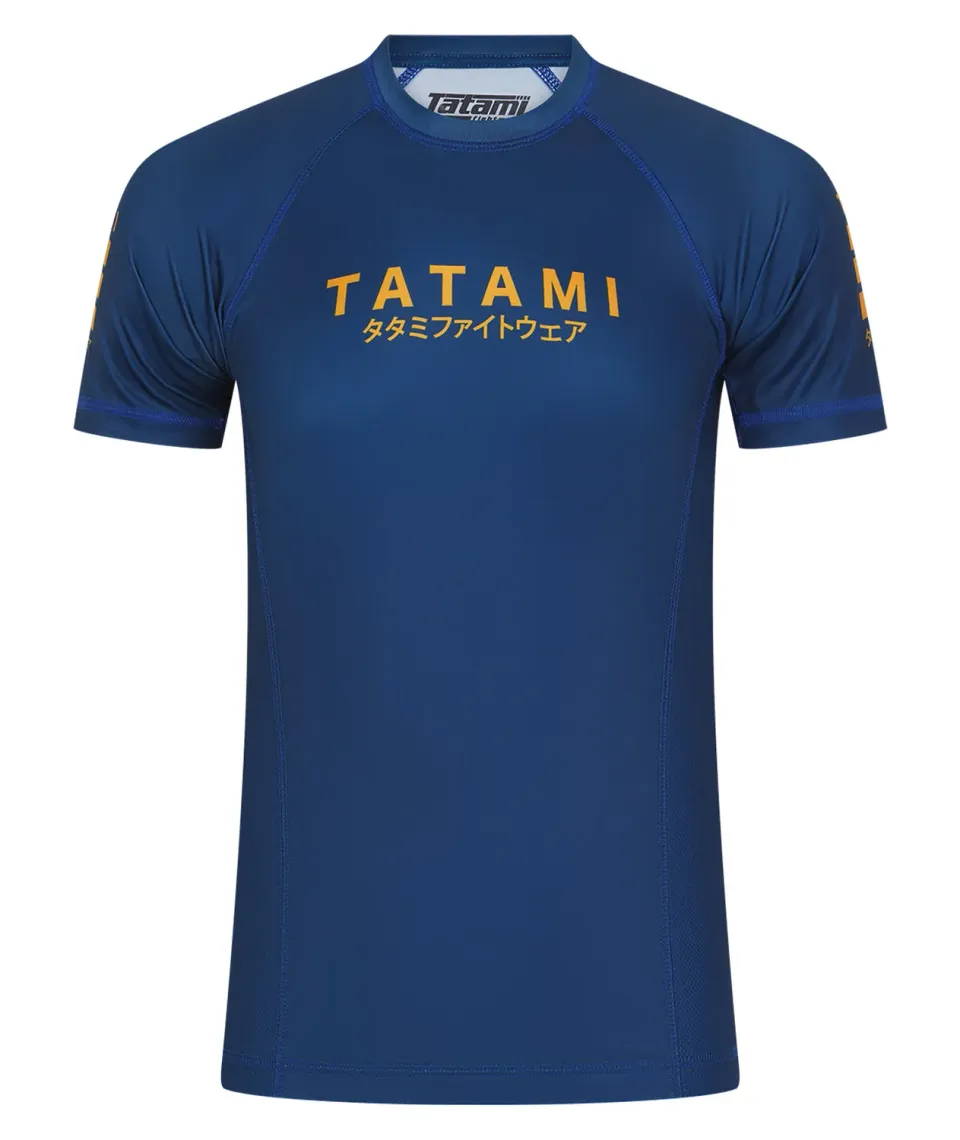 Tatami Katakana V2 rash guard blu manica corta