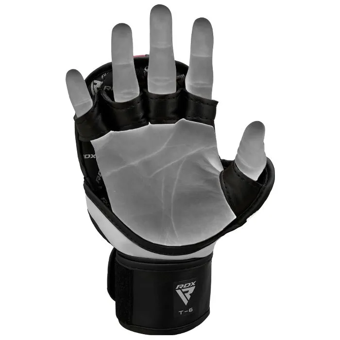 RDX T6 guanti MMA sparring pelle taglia M rossi
