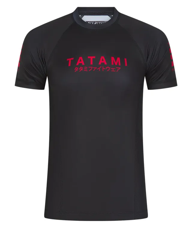 Tatami Fightwear Katakana V2 Rash Guard Uomo Nero Maniche Corte