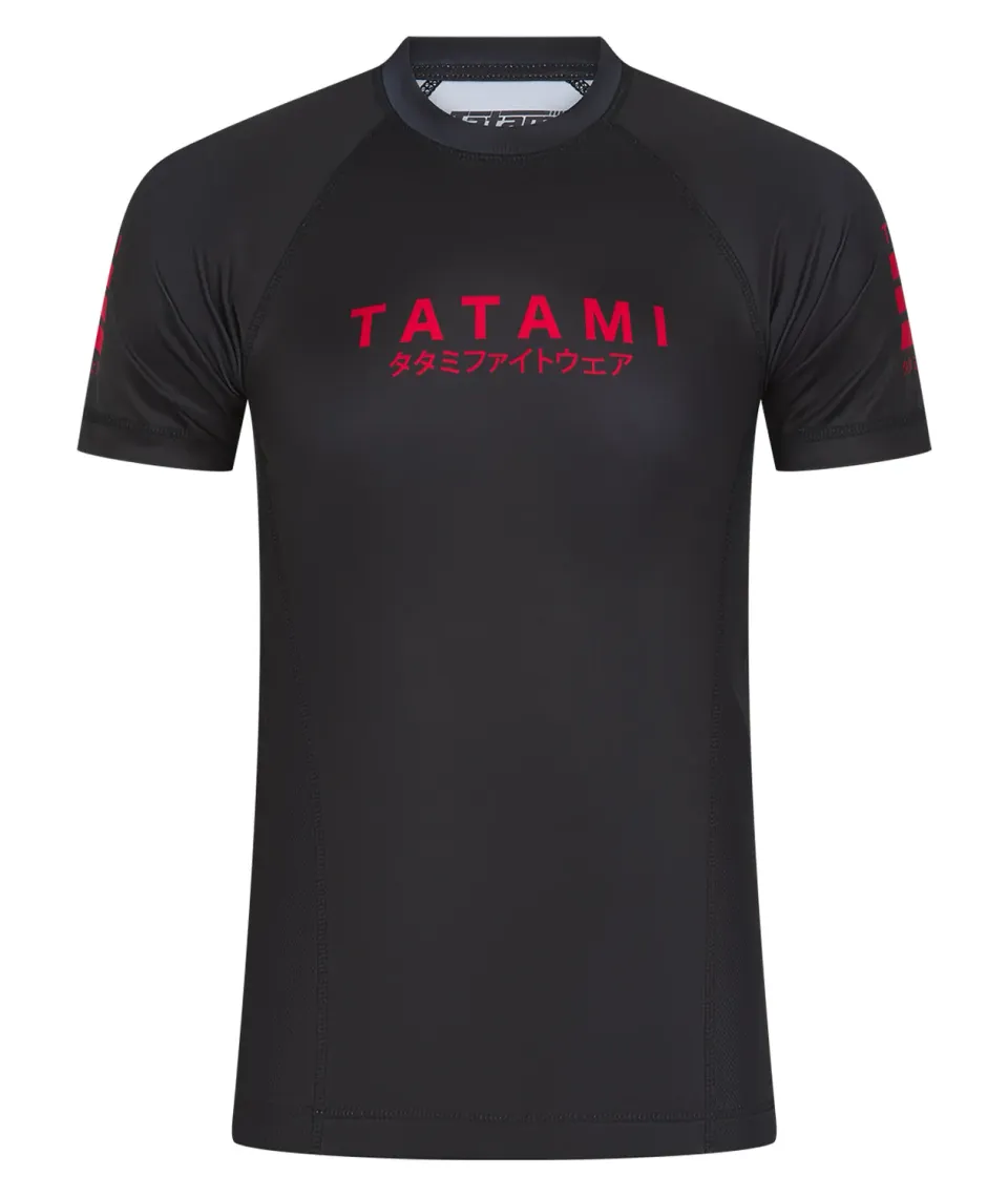 Tatami Fightwear Katakana V2 Rash Guard Uomo Nero Maniche Corte