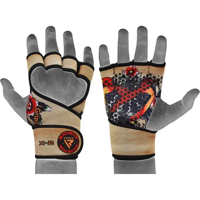 RDX T3 guanti palestra neoprene grip silicone polso