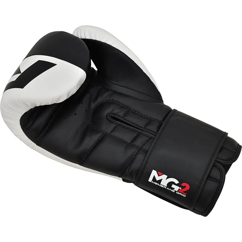 RDX S4 guanti boxe sparring pelle neri 10-16oz