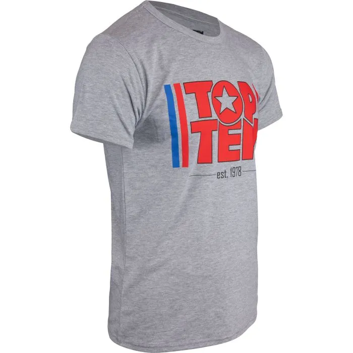 Top Ten EST. 1978 t-shirt cotone bianco grigio