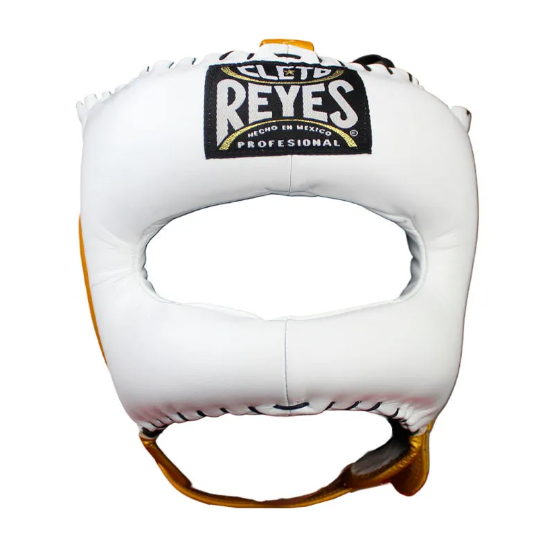 Cleto Reyes Safetec casco boxe barra V oro pelle
