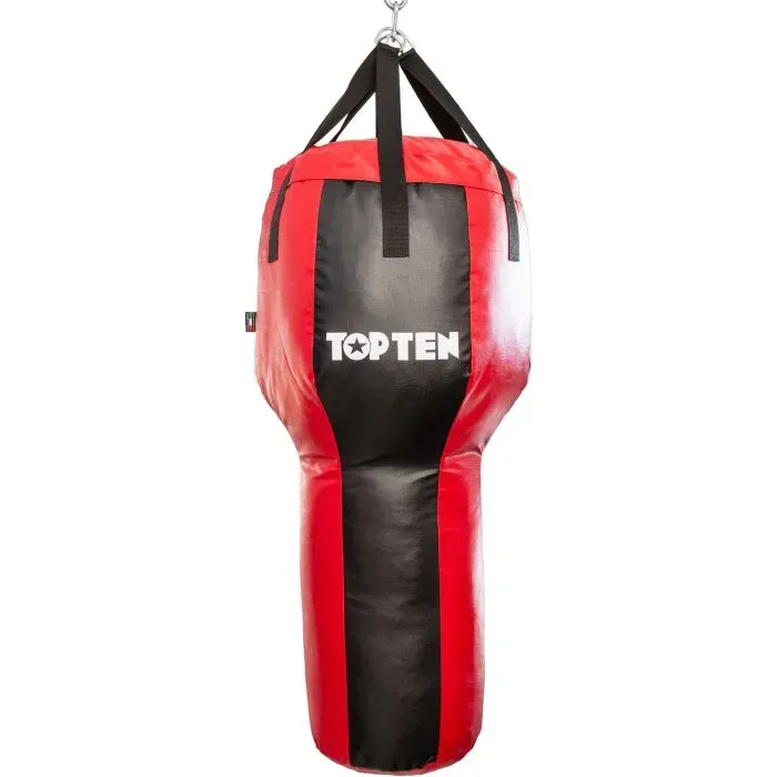 TOP TEN Hook sacco boxe imbottito rosso-nero