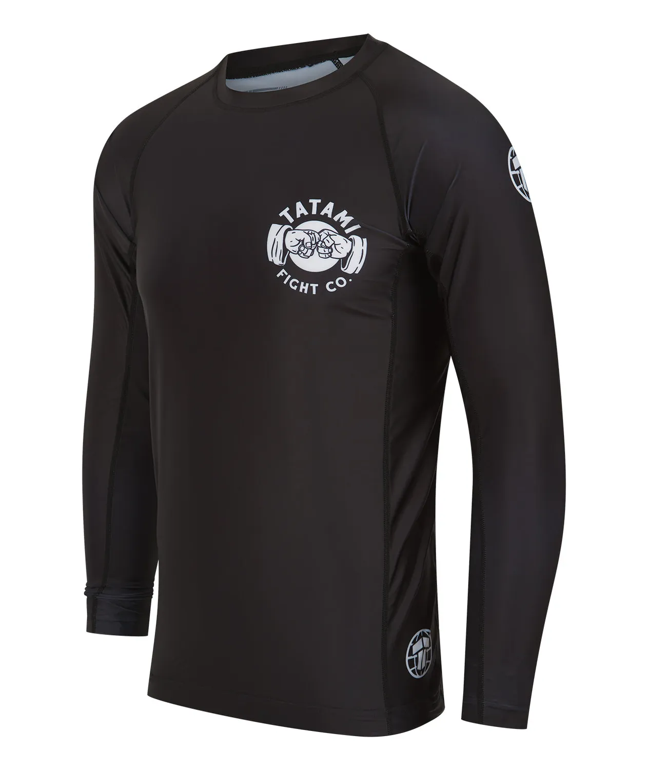 Tatami Fist Bump Rash Guard Uomo Nero Lunga Riciclata