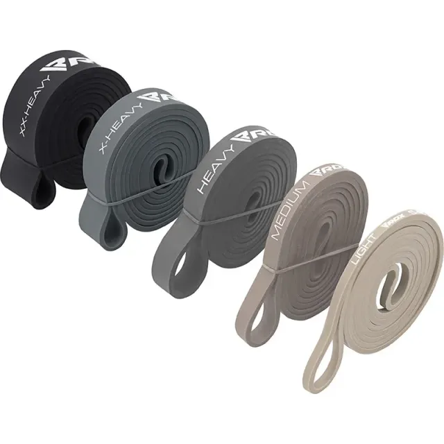 RDX MG 5-in-1 banda elastica resistenza multicolor 5 pezzi lattice
