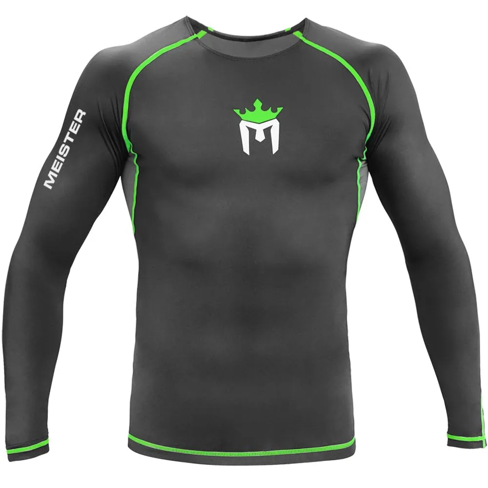 Meister MMA rashguard maniche lunghe nero-verde