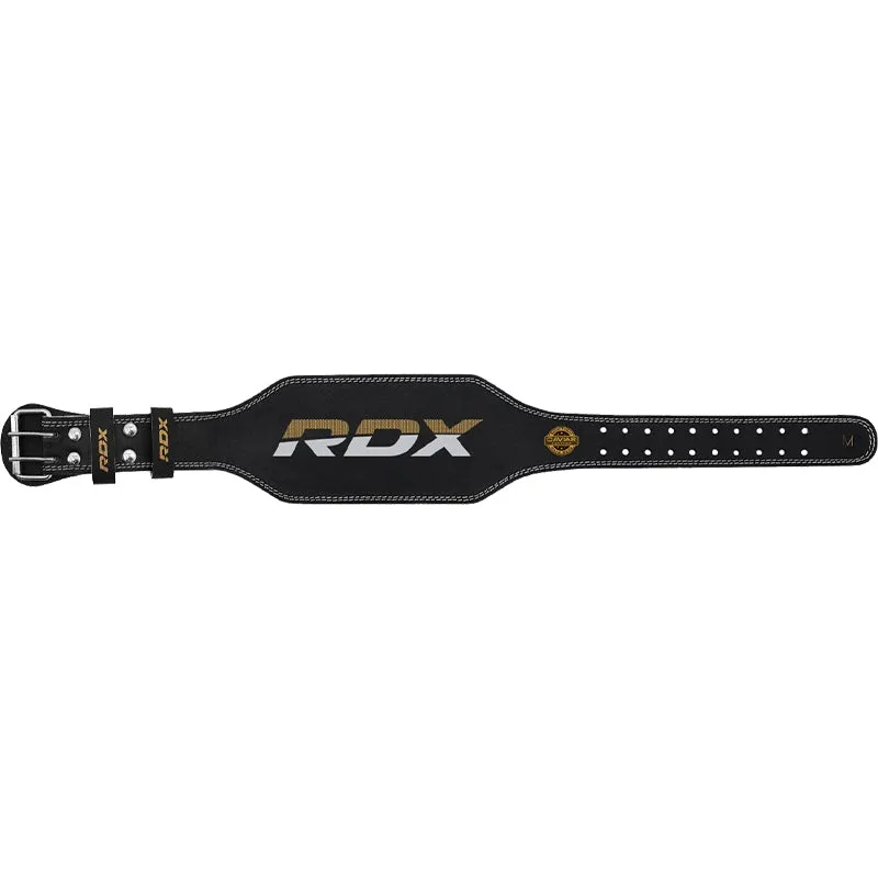 RDX 4 Pollici cintura palestra in pelle nera imbottita