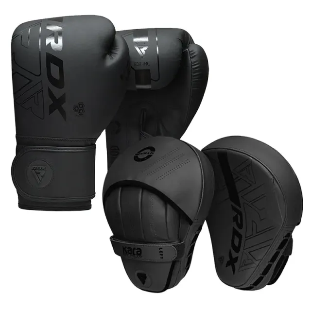RDX F6 Kara Kids Guanti Boxe 6oz con Colpitori Neri