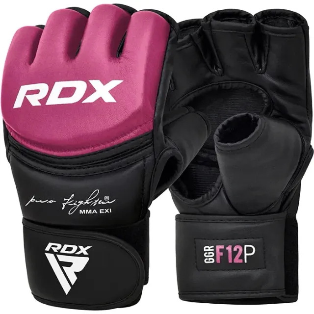 RDX GGR F-12 Plus Guanti MMA Rosa Maya Hide