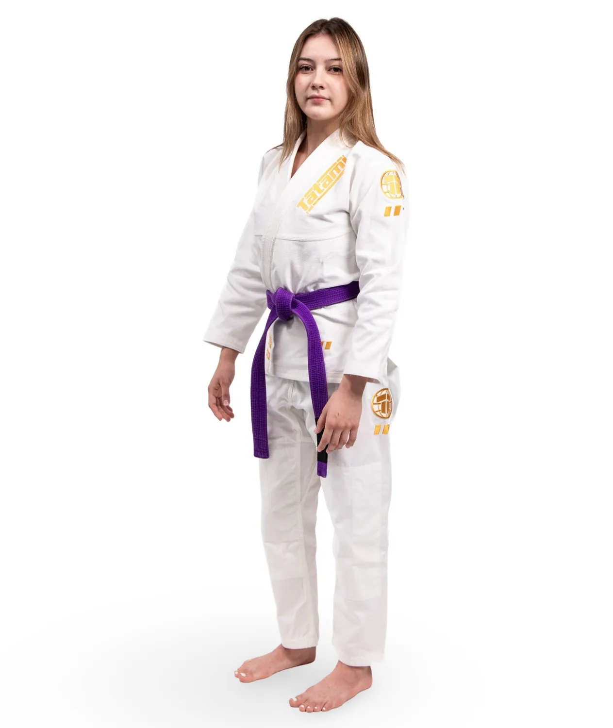 Tatami Fightwear Ladies Pro Series Kimono BJJ Bianco Oro