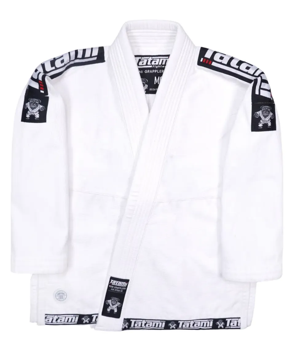 Tatami Mini Grapplers kimono BJJ bambino bianco cintura inclusa