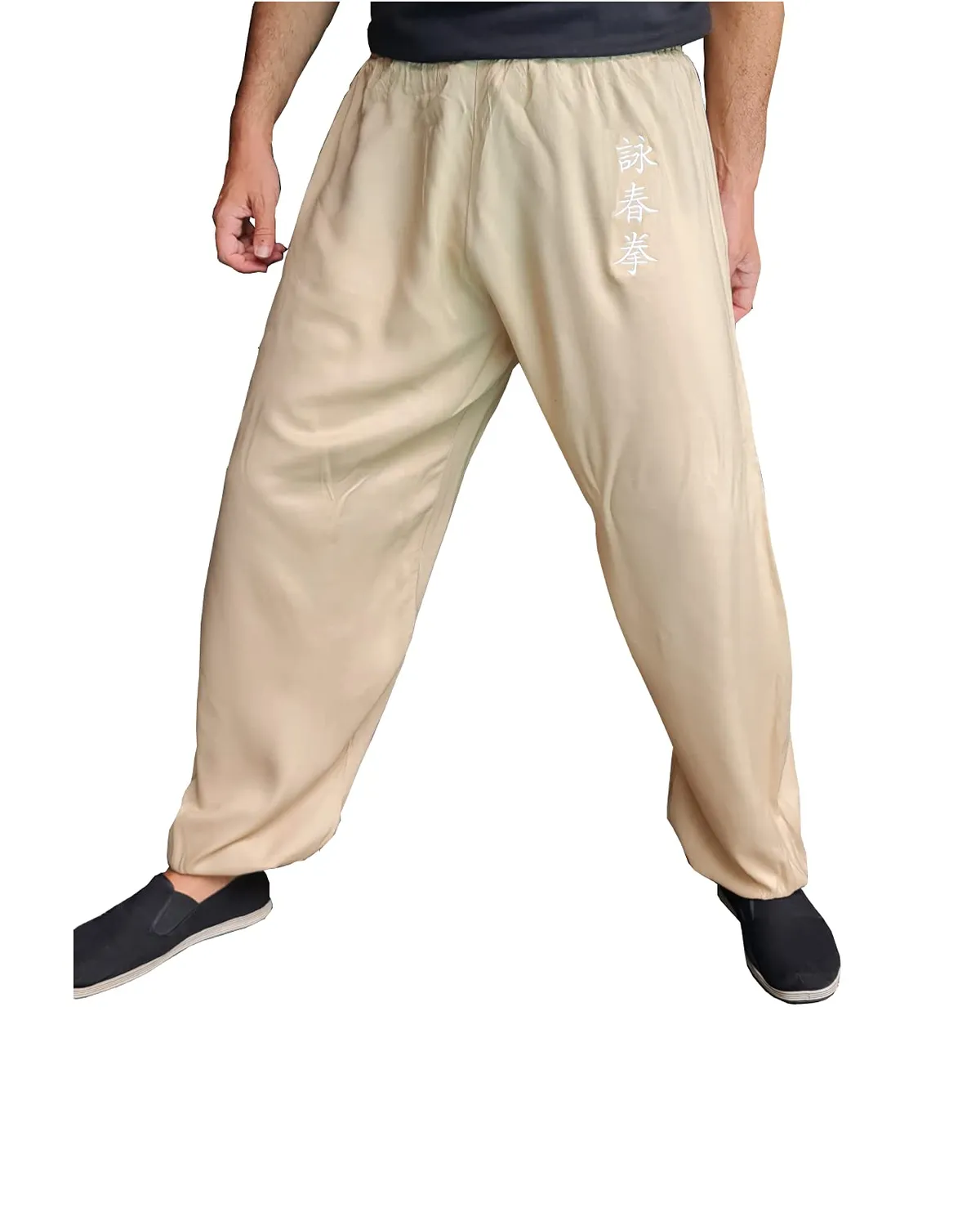 TAO Kung Fu pantaloni viscosa arti marziali Nero Kung Fu
