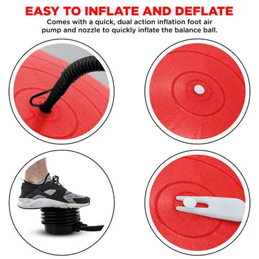 RDX B2 palla fitness con base antiscivolo pompa+elastici