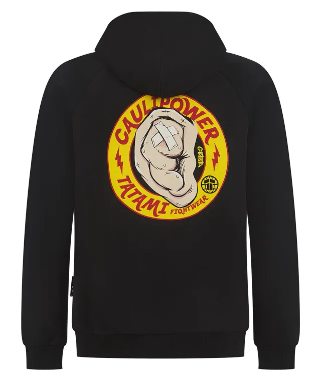 Tatami Caulipower Hoodie felpa con cappuccio nera cotone pesante