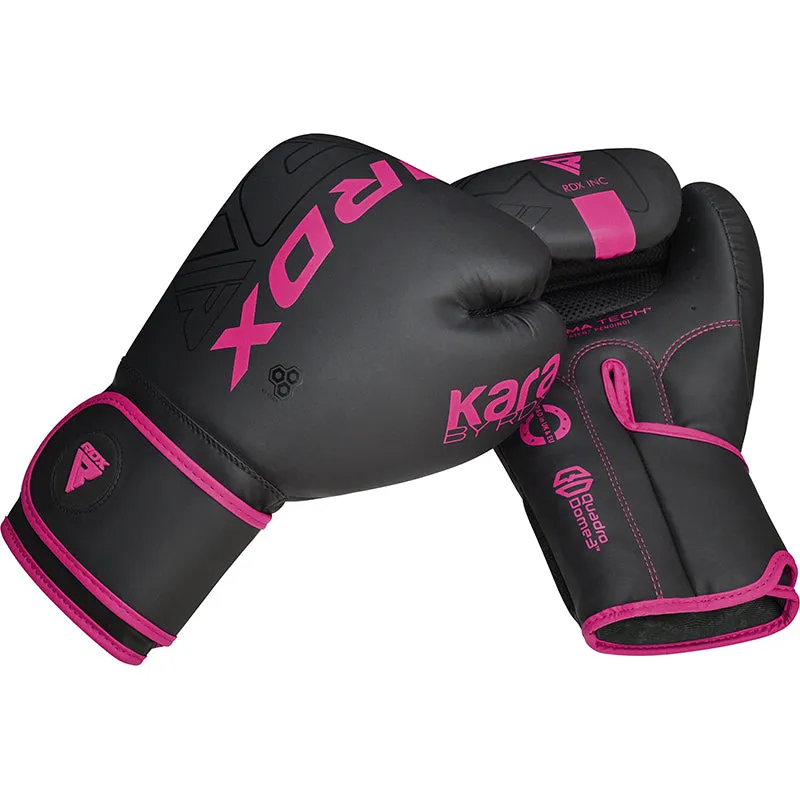 RDX F6 Kara Guanti Boxe Donna Rosa Max-Shock 12oz