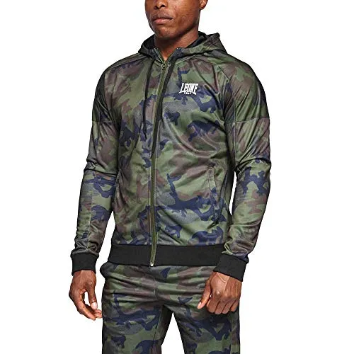 Leone1947 AB302 felpa camo verde L con zip