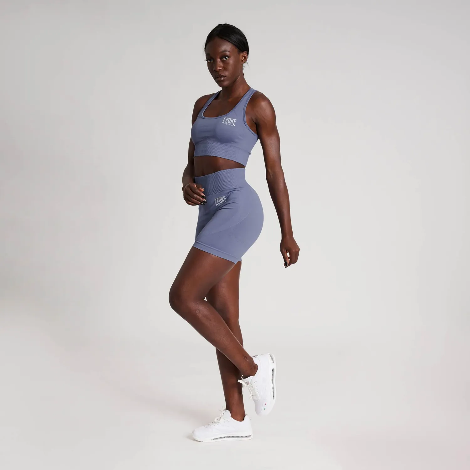Leone 1947 Logo Seamless short donna compressione blu