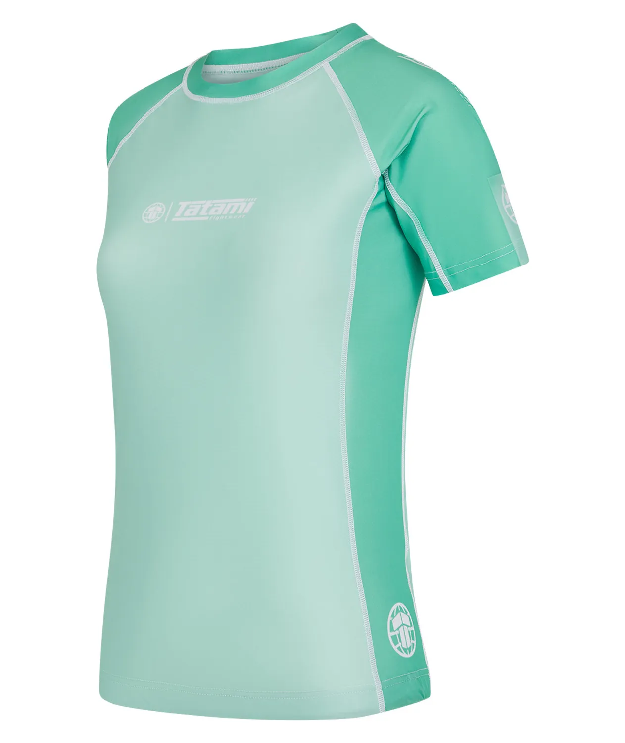 Tatami Ladies Contrast rash guard menta maniche corte