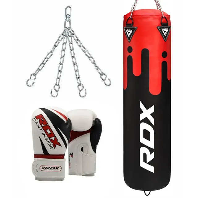 RDX F9 Sacco Boxe con Guanti Maya Hide Resistente