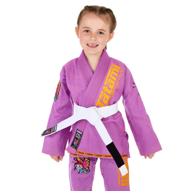 Tatami Meerkatsu Animal kimono BJJ bimbo viola farfalla cintura inclusa
