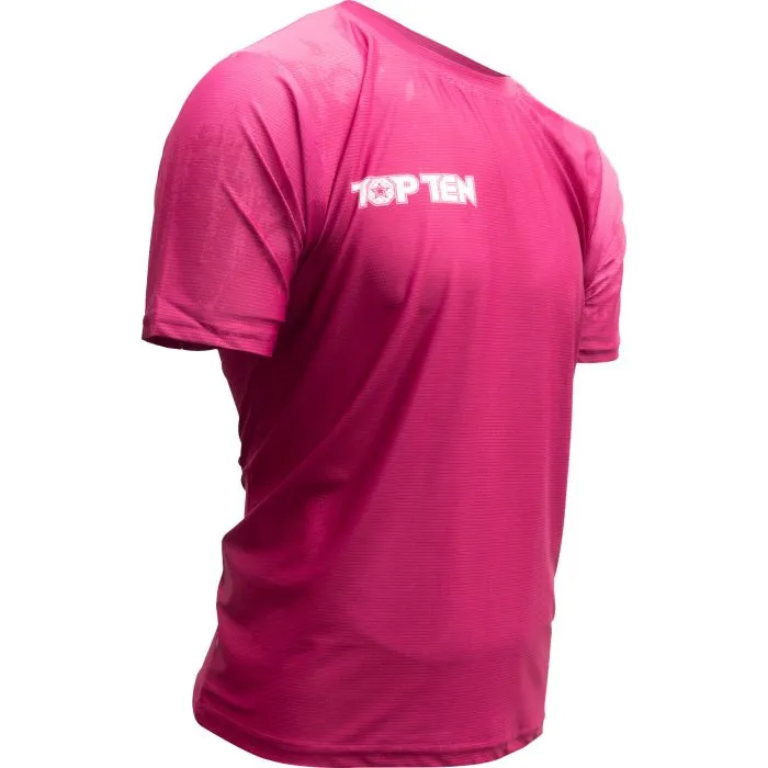 TOP TEN Power Ink t-shirt MMA fitness poliestere nera
