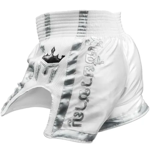 Meister Elite Muay Thai pantaloncini S bianco argento