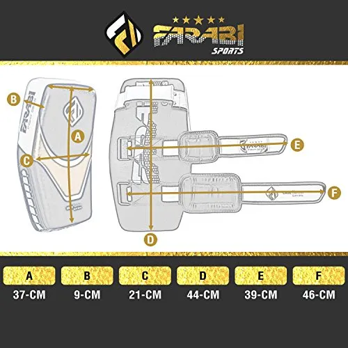 Farabi Scudo Calci Curvo Thai Pad Allenamento Pelle Sintetica
