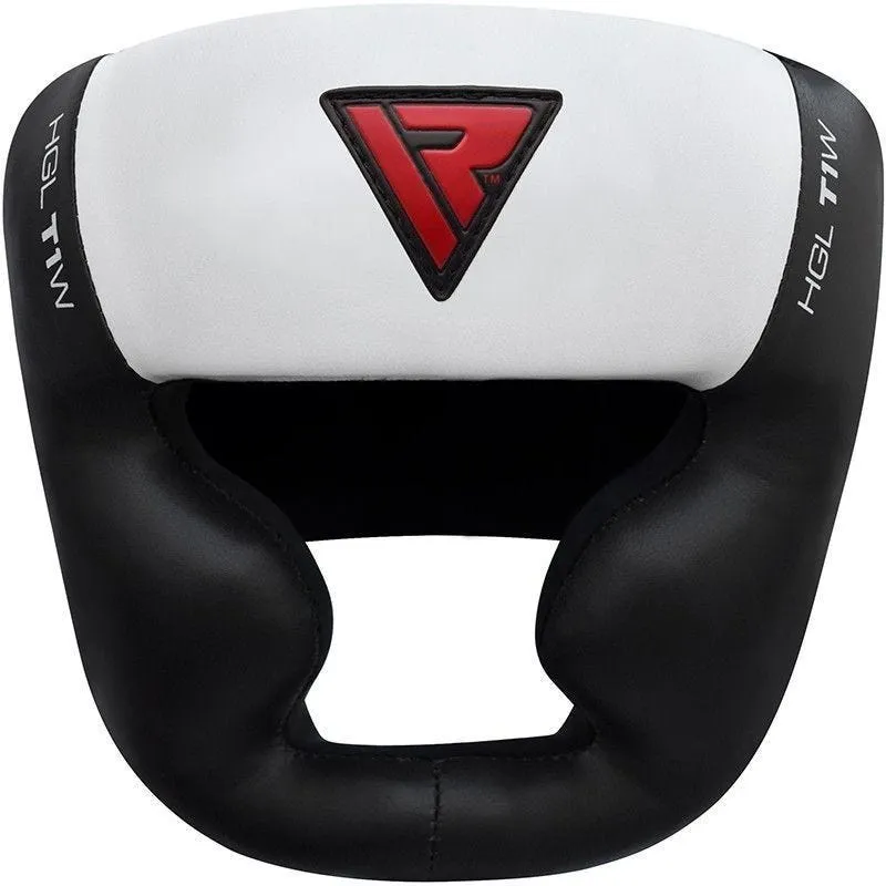 RDX T1 Casco Boxe Pelle Bianco Guance