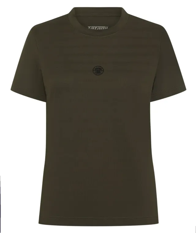 Tatami Fightwear Enduro t-shirt donna kaki traspirante