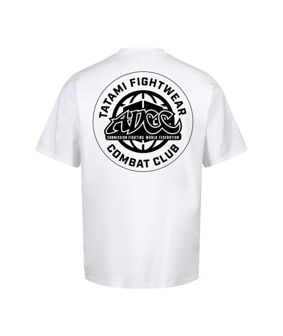 Tatami Fightwear X ADCC Combat Club t-shirt bimbo bianca cotone