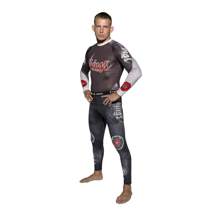 TOP TEN MMA Power Ink Vikings rash guard MMA elasticizzata