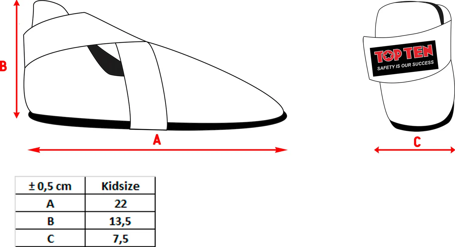 TOP TEN Point Fighter Taekwon-Do Kids calzari bambini
