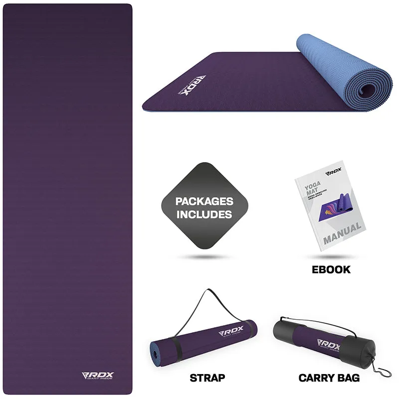 RDX UM tappetino yoga TPE 6mm viola antiscivolo