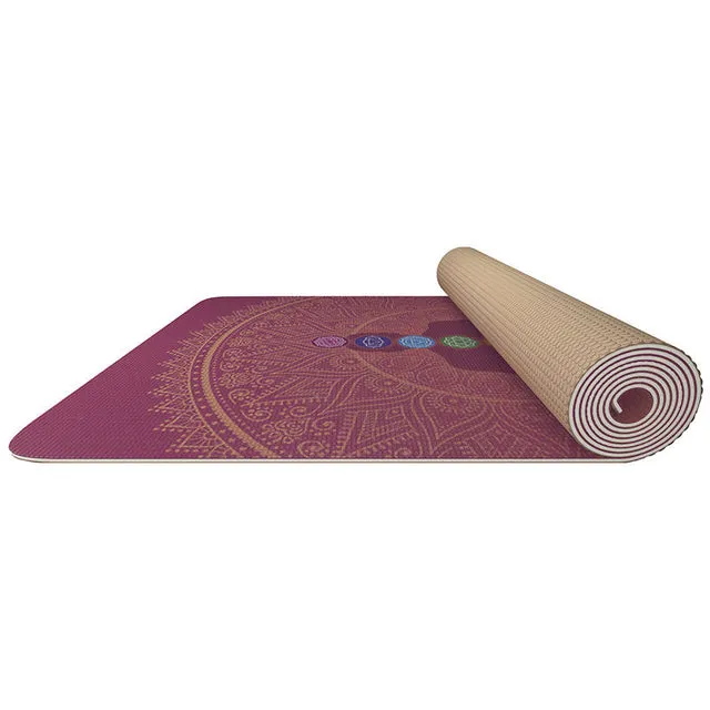 RDX Iris Tappetino Yoga PVC 6mm Rosa Antiscivolo