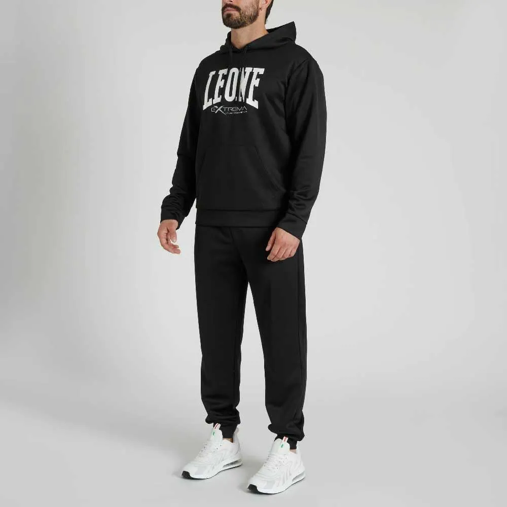 Leone1947 Logo Hoodie Felpa Cappuccio Nero calda