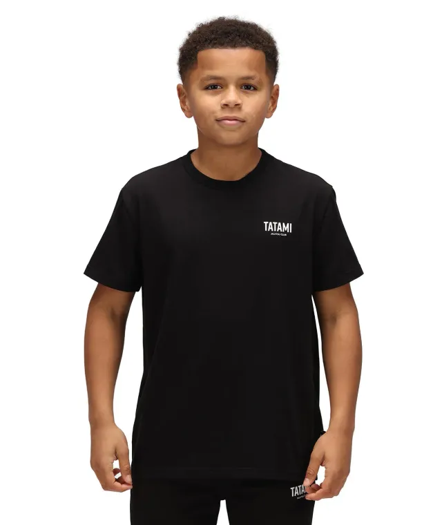 Tatami JJ Club Kids T-Shirt Bambini Nera Cotone