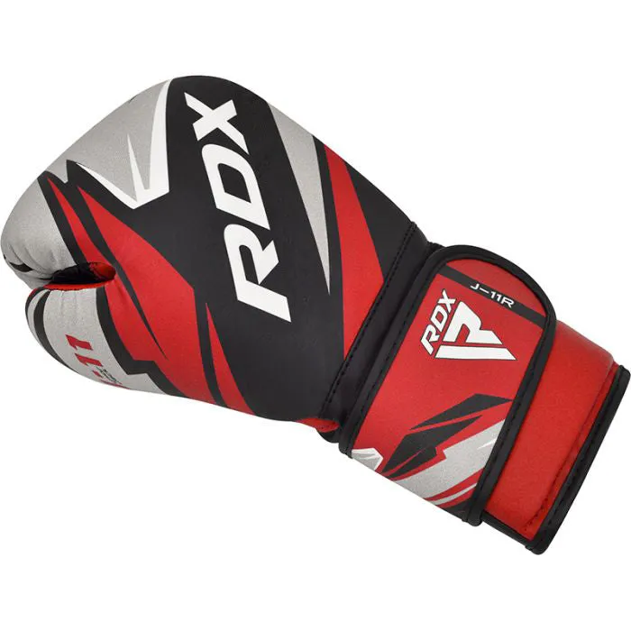 RDX J11 Guanti da Boxe Bambini 6 oz Rossi Resistenti