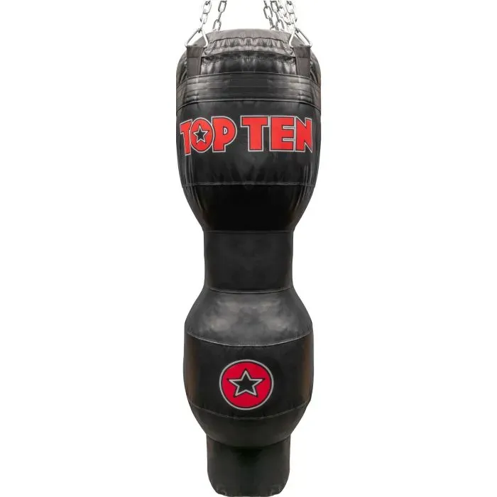 TOP TEN Sculpture sacco boxe nero 140x42 cm T-Flex