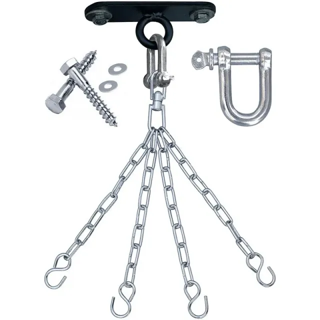 RDX PC 4 Gancio Catena Sacco Boxe Nero 100 Kg Acciaio