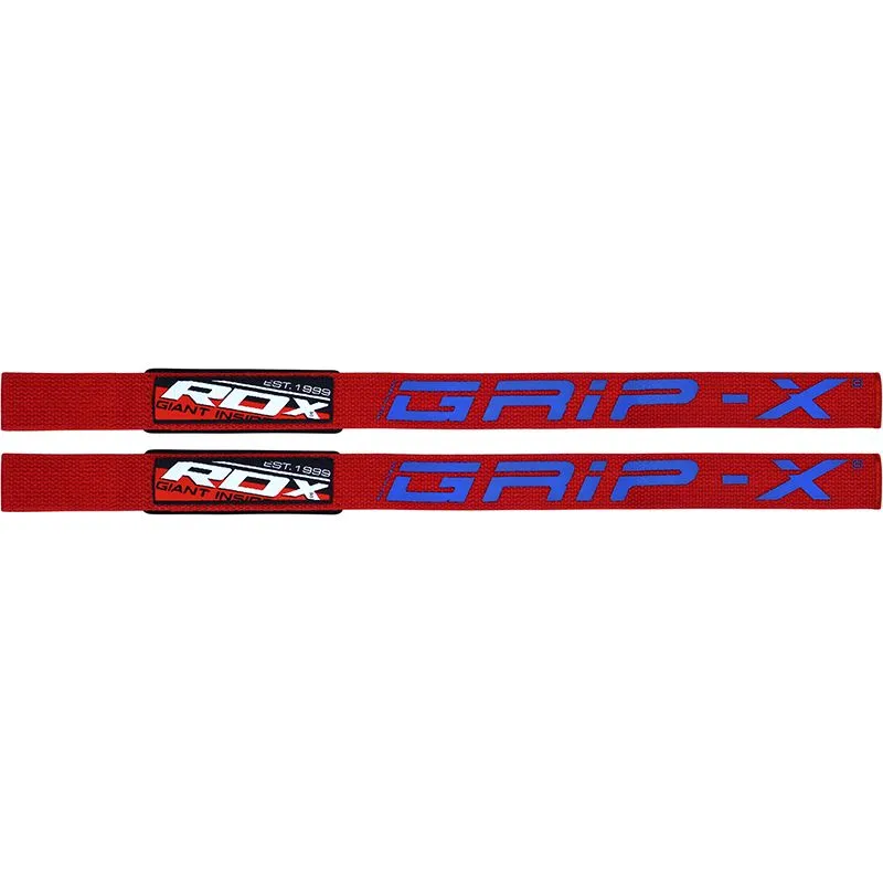 RDX W2 cinghie sollevamento pesi cotone rosse