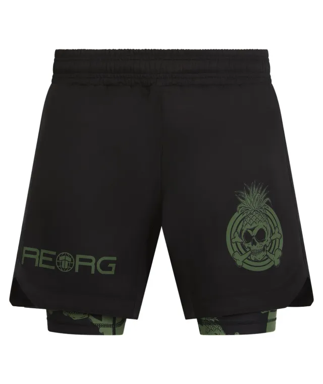 Tatami Reorg Hybrid pantaloncini grappling khaki con compressione