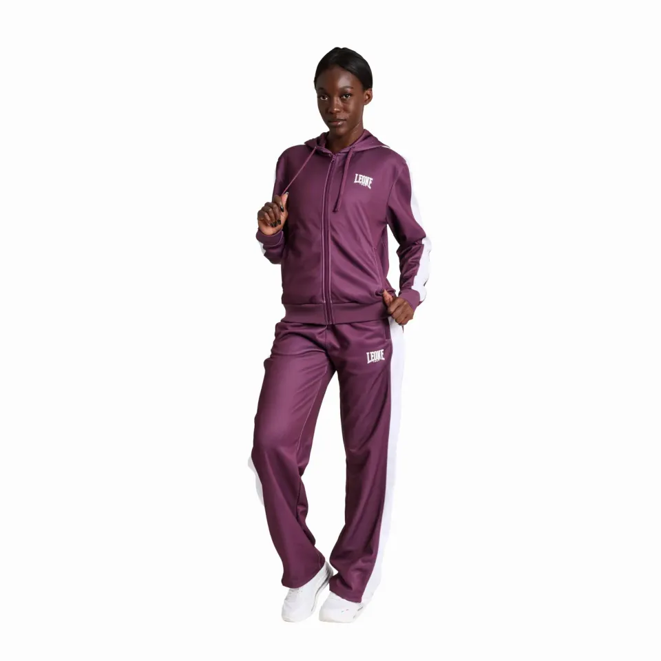 Leone 1947 ABX320 tuta donna rosso ciliegia zip cappuccio