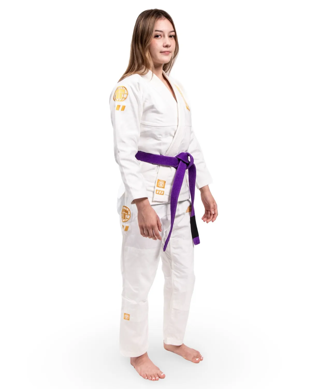 Tatami Fightwear Ladies Pro Series Kimono BJJ Bianco Oro